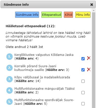 Elektroonilise hääletamise näidis